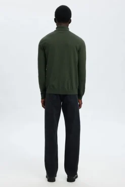 Jersey cuello alto algodón orgánico