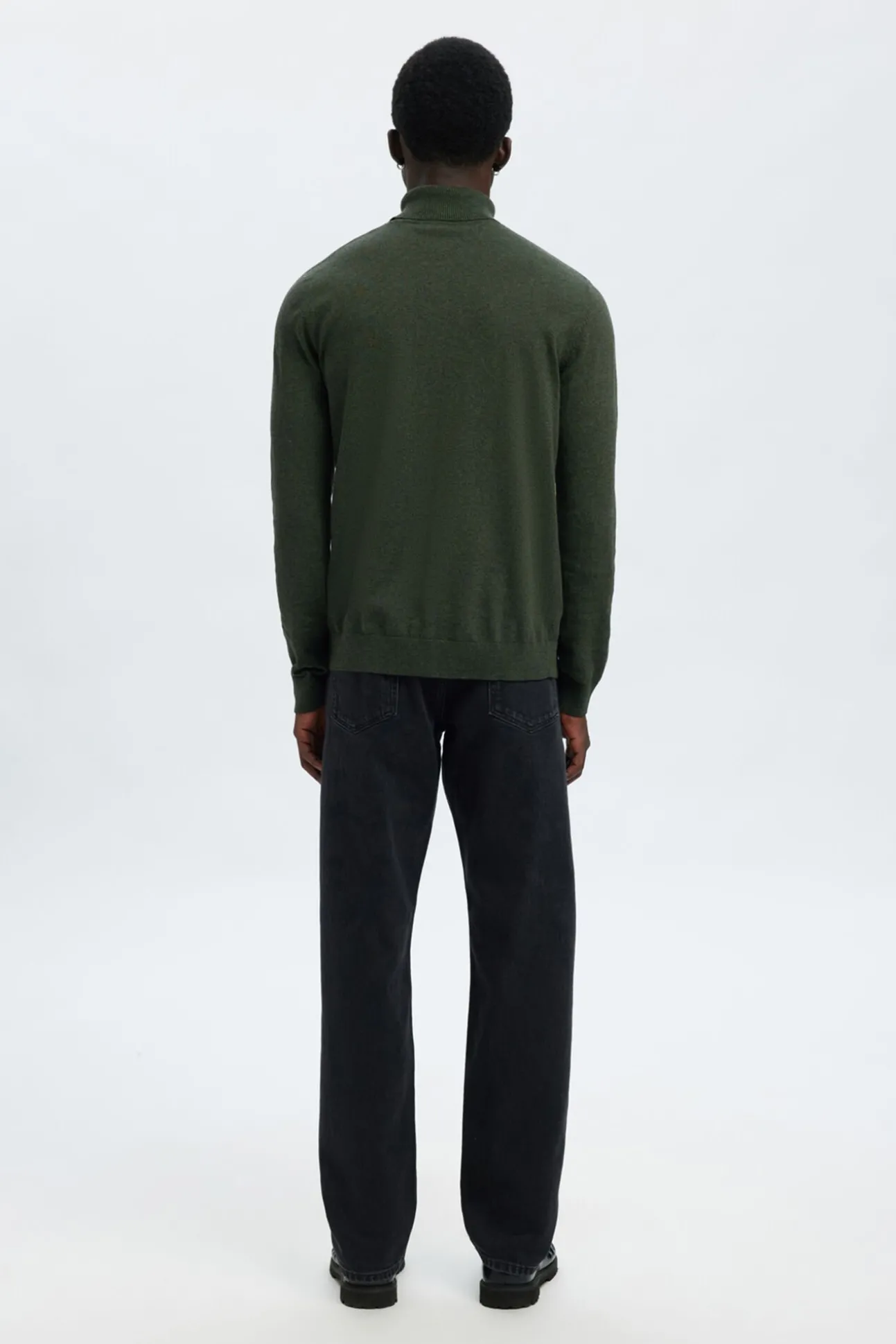 Jersey cuello alto algodón orgánico