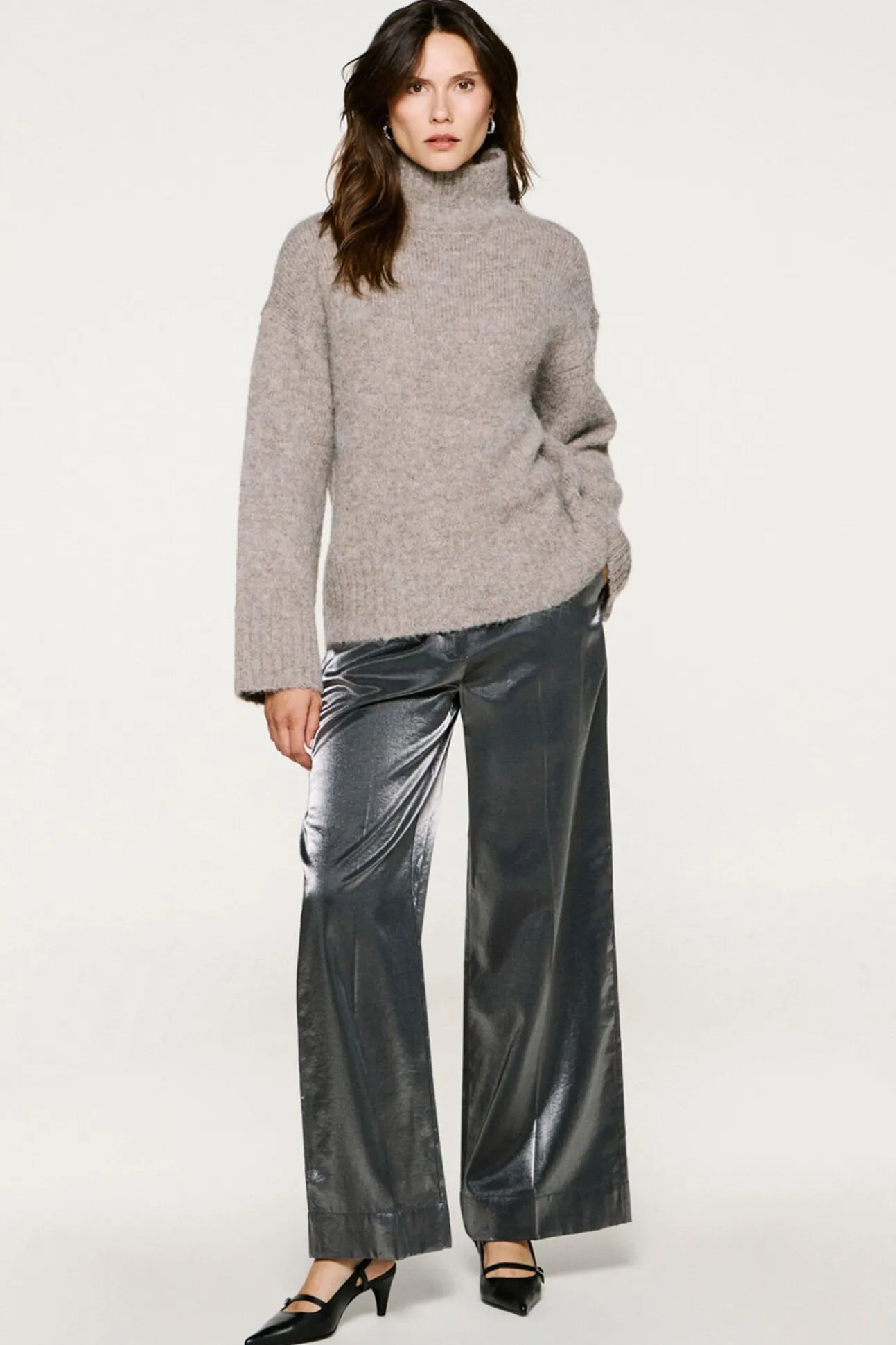 Jersey cuello alto alpaca