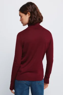 Jersey cuello alto botones puños