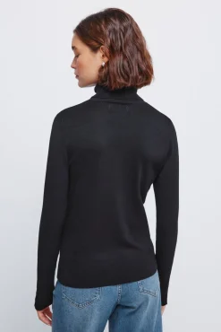 Jersey cuello alto botones puños