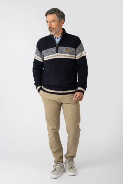 Jersey cuello alzado cremallera