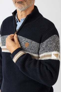 Jersey cuello alzado cremallera