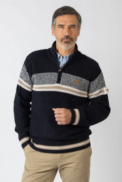 Jersey cuello alzado cremallera