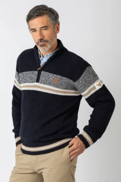 Jersey cuello alzado cremallera