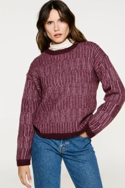 Jersey cuello caja alpaca y lana