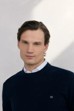 Jersey cuello caja lana merino y cashmere