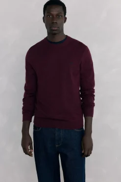 Jersey cuello caja lana merino y cashmere