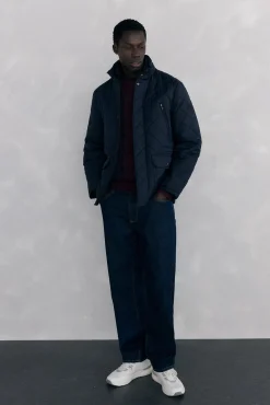 Jersey cuello caja lana merino y cashmere