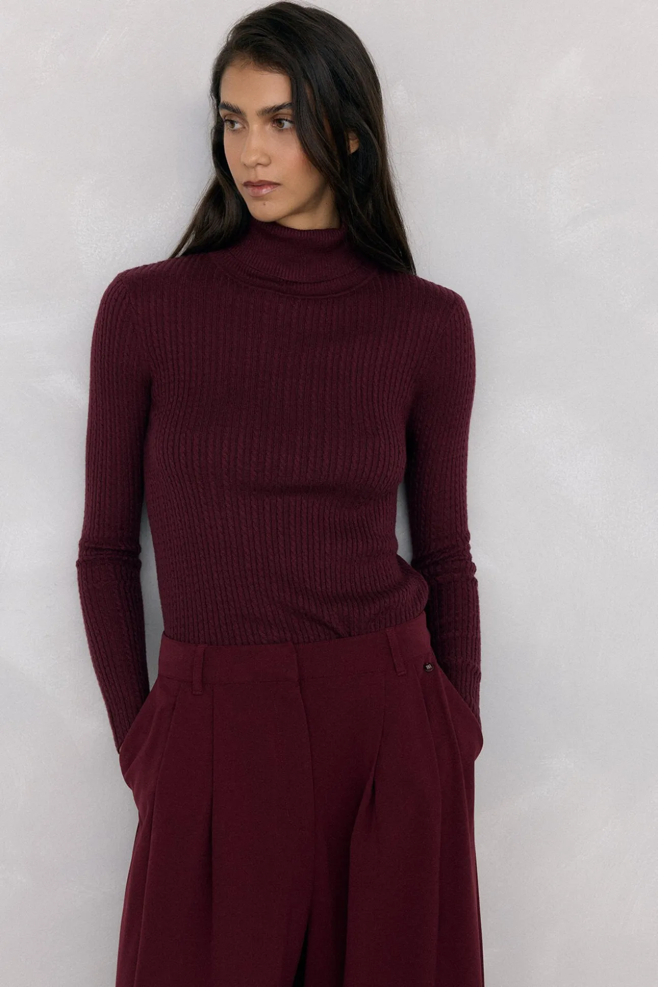 Jersey cuello cisne básico ochitos