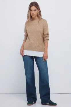 Jersey cuello perkins combinado