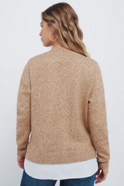 Jersey cuello perkins combinado