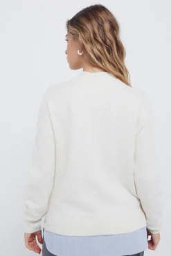 Jersey cuello perkins combinado