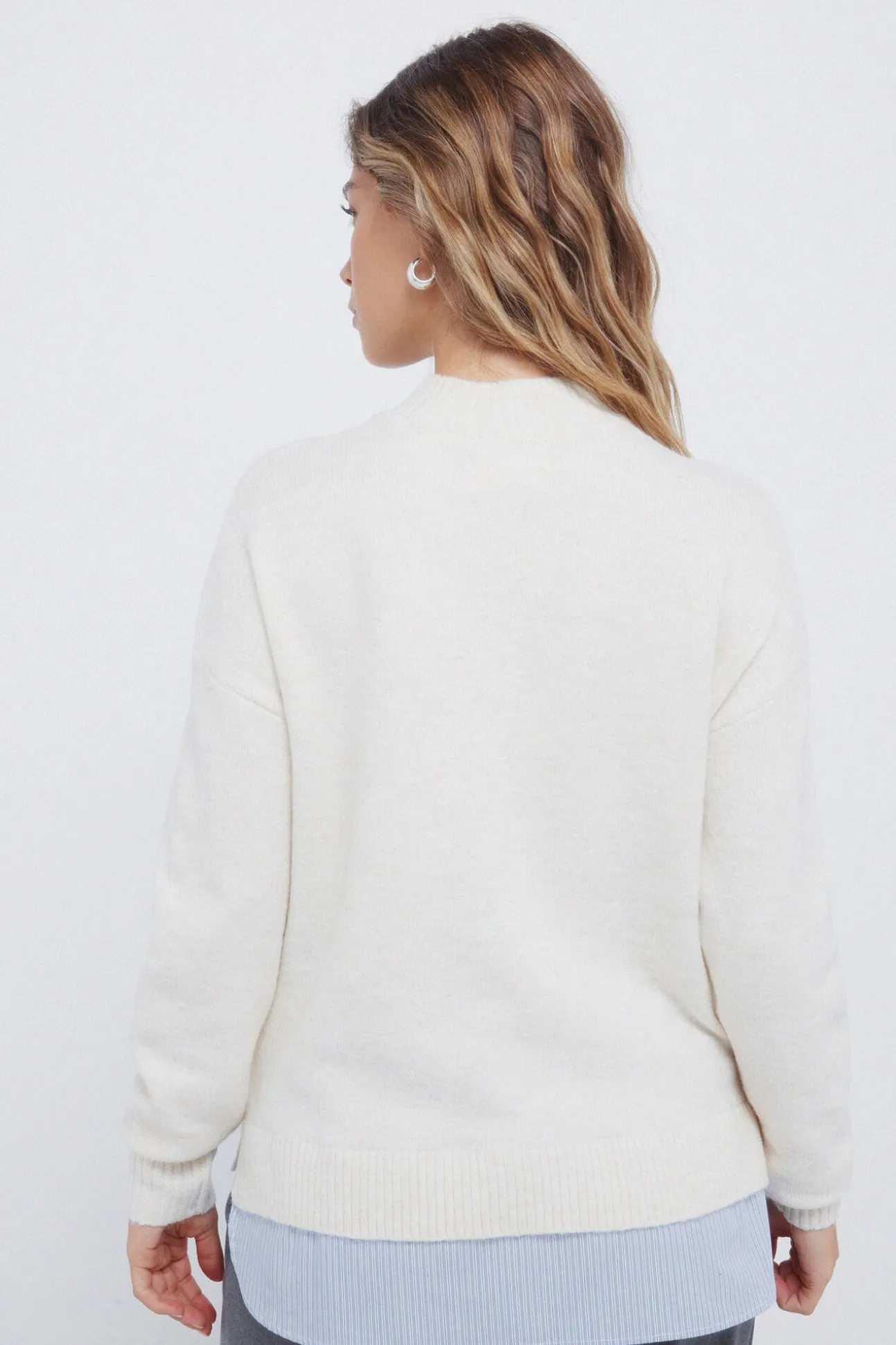 Jersey cuello perkins combinado