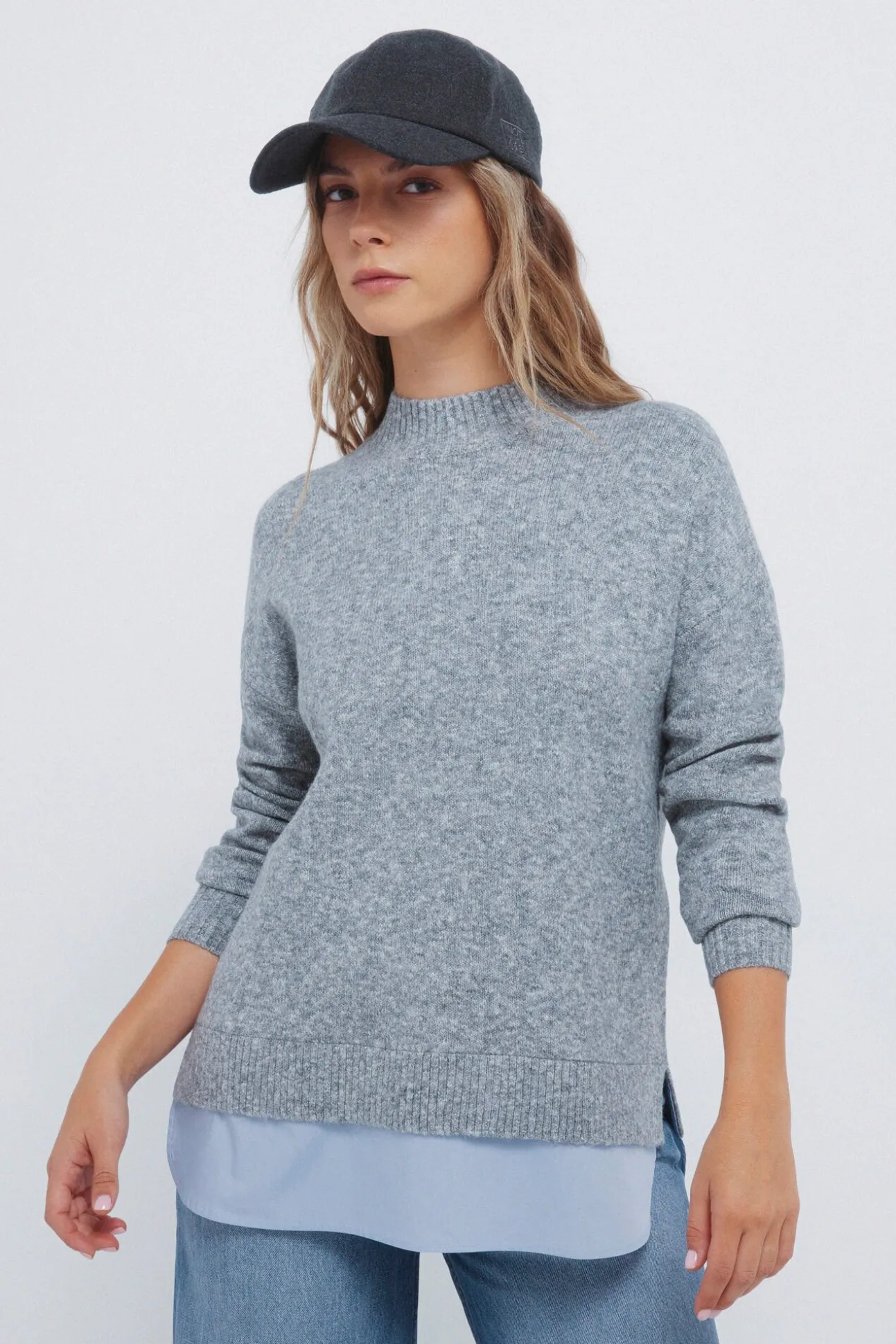 Jersey cuello perkins combinado