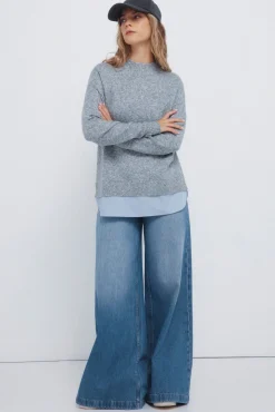 Jersey cuello perkins combinado