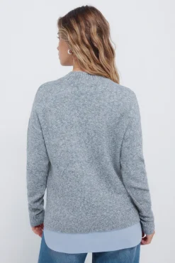 Jersey cuello perkins combinado