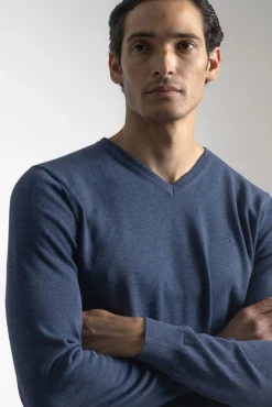 Jersey cuello pico algodón