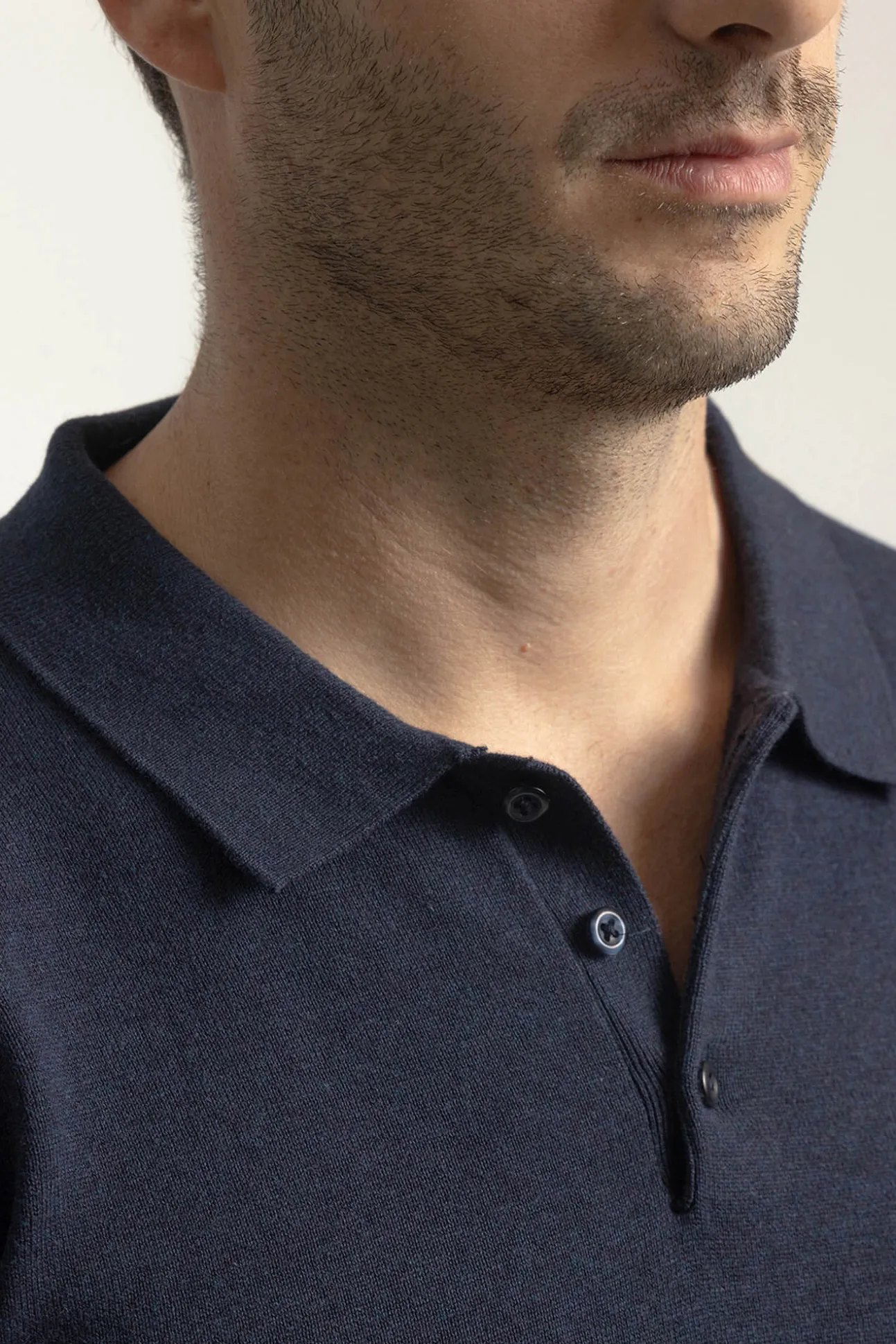 Jersey cuello pico algodón