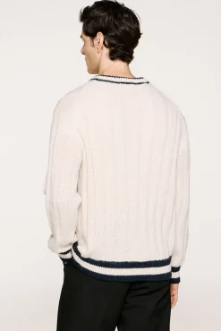 Jersey cuello pico lana y alpaca