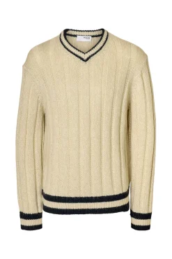 Jersey cuello pico lana y alpaca