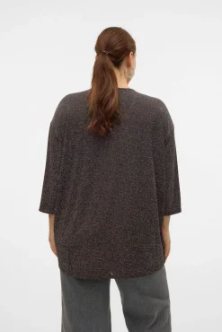 Jersey cuello pico lúrex talla grande