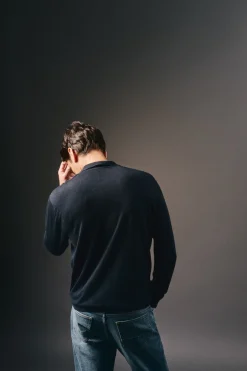 Jersey cuello polo algodón