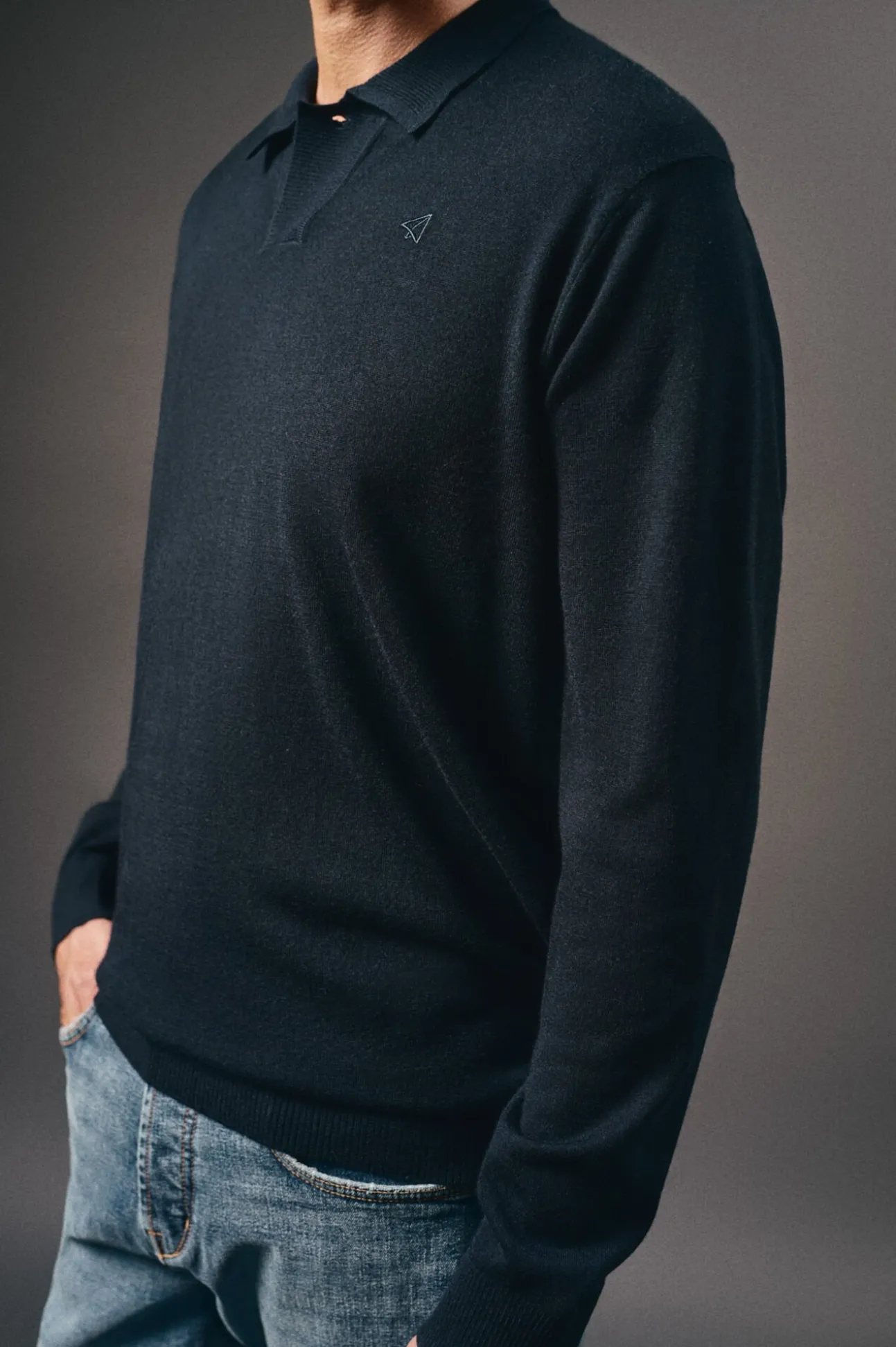 Jersey cuello polo algodón