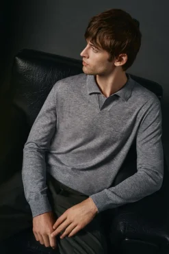 Jersey cuello polo algodón