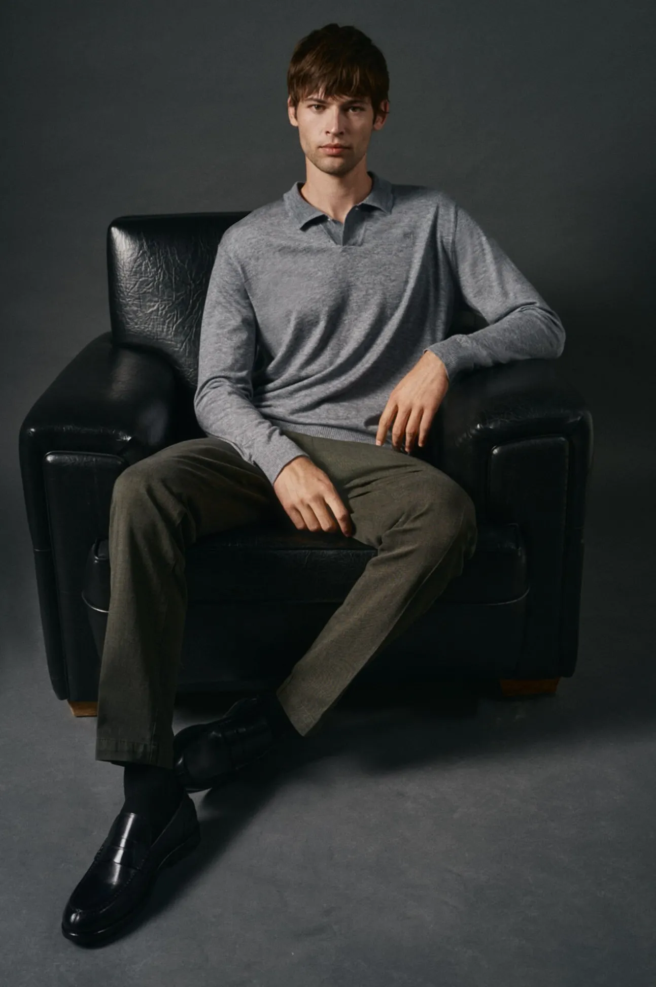 Jersey cuello polo algodón