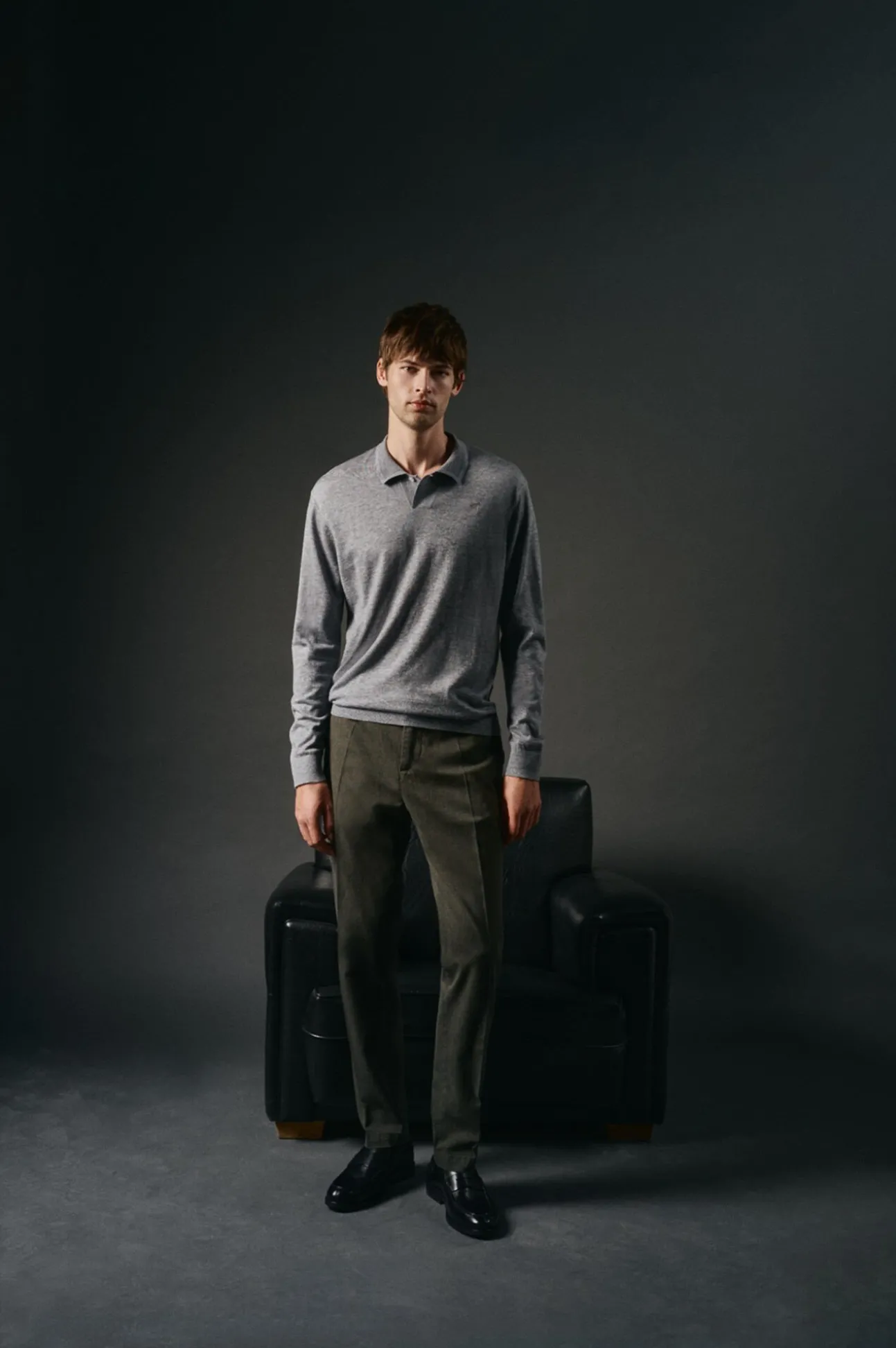 Jersey cuello polo algodón