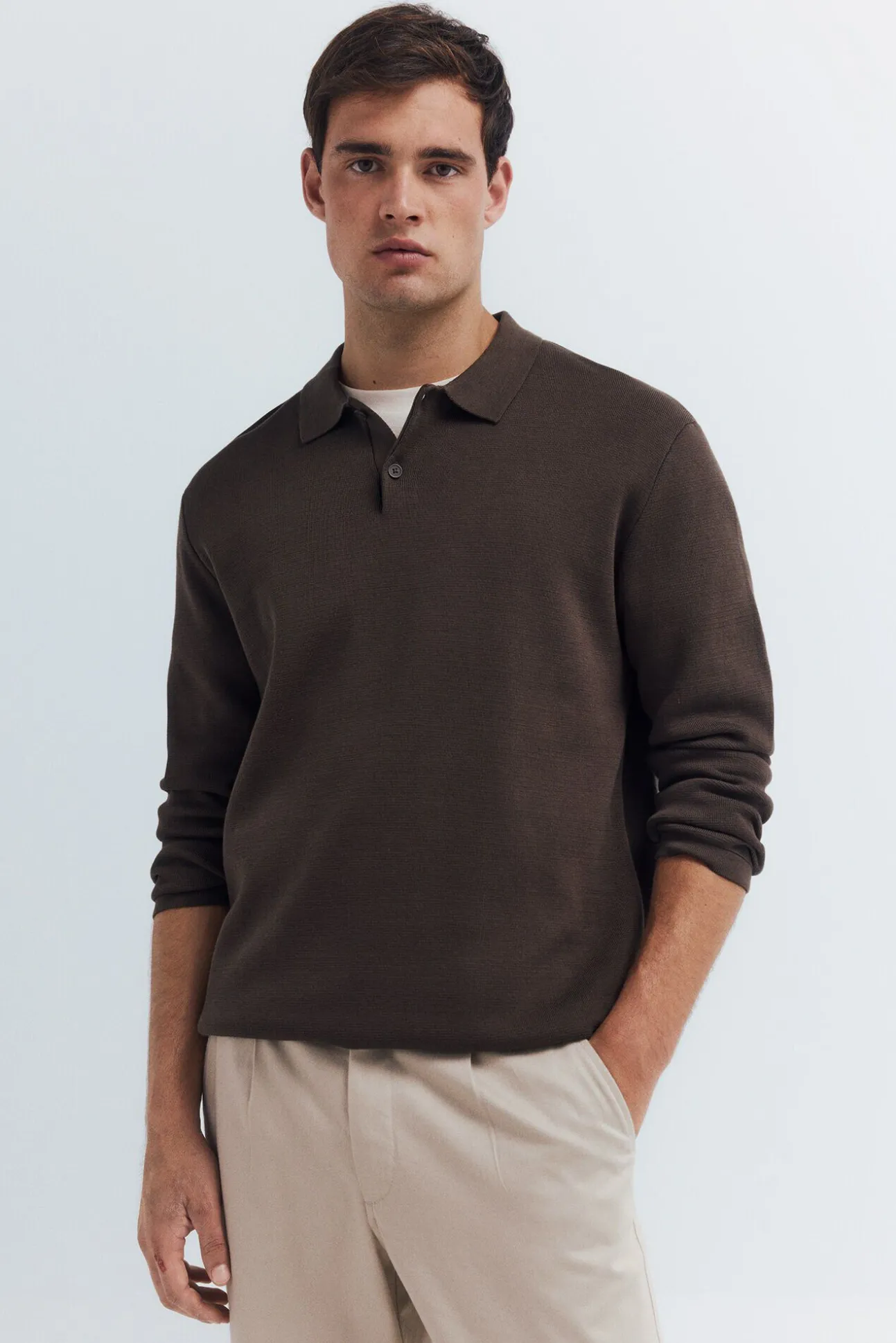 Jersey cuello polo botones