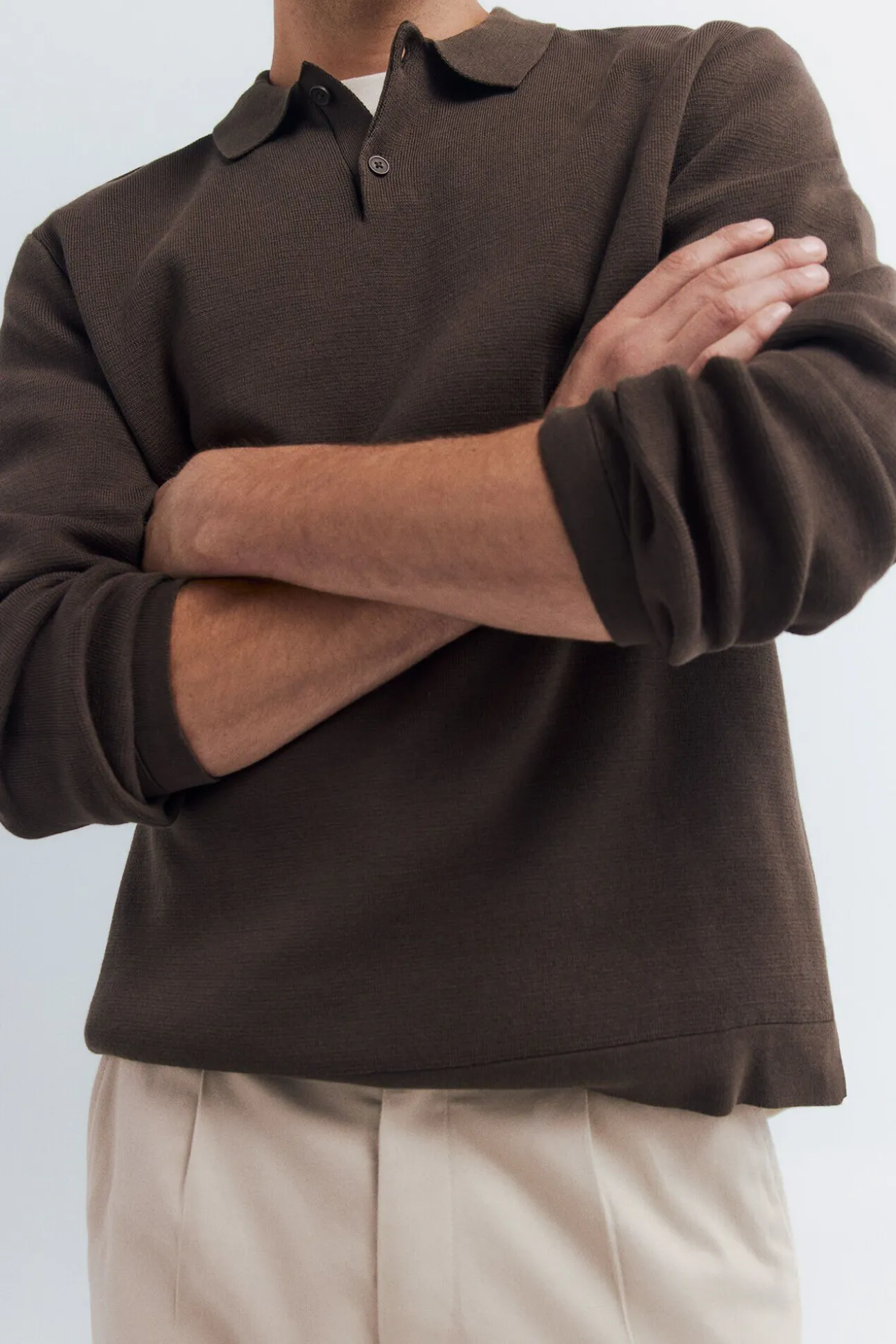 Jersey cuello polo botones