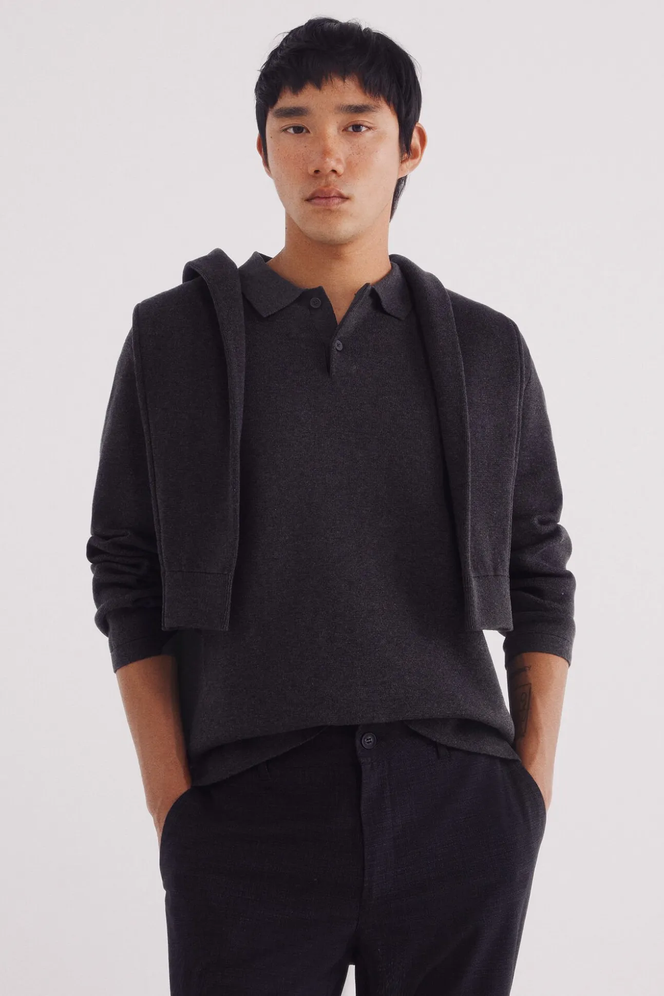 Jersey cuello polo botones