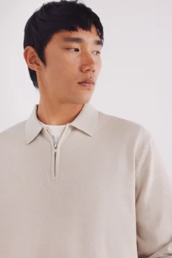 Jersey cuello polo cremallera