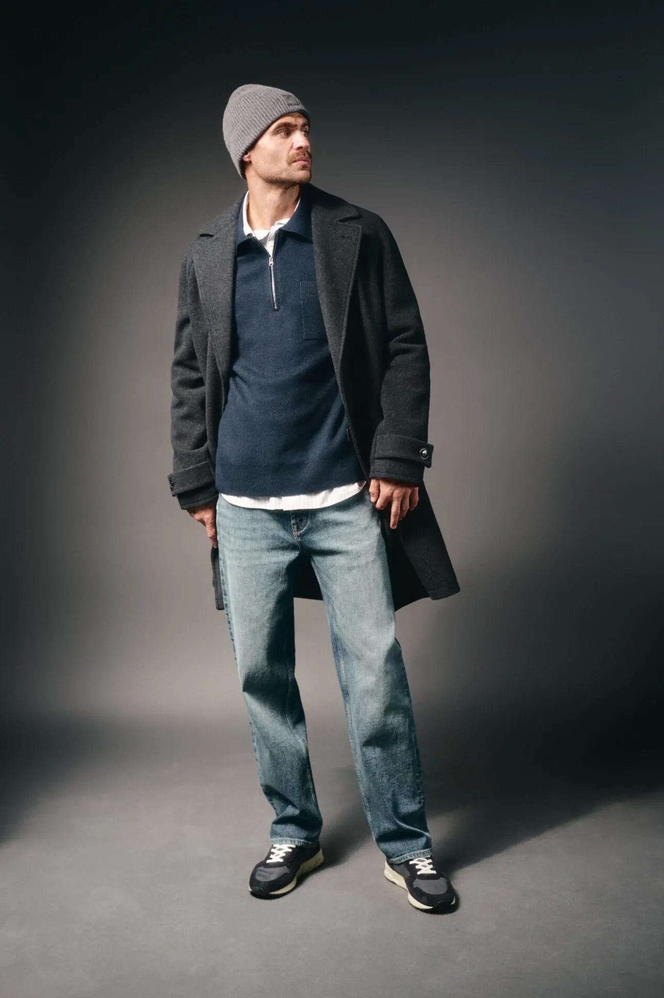 Jersey cuello polo cremallera y bolsillo