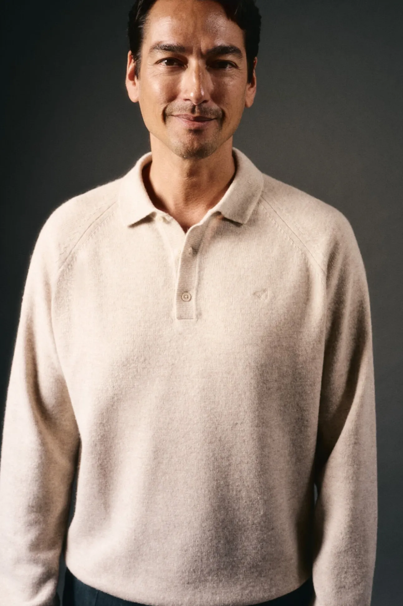 Jersey cuello polo lana