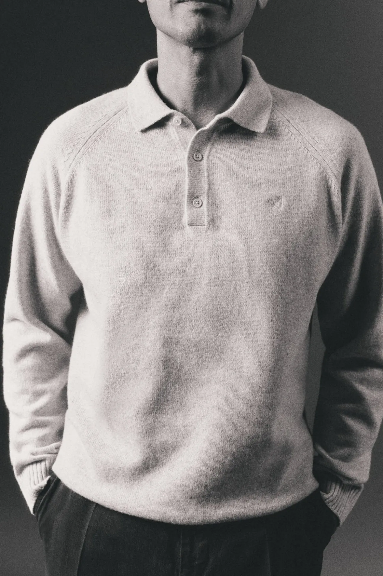 Jersey cuello polo lana