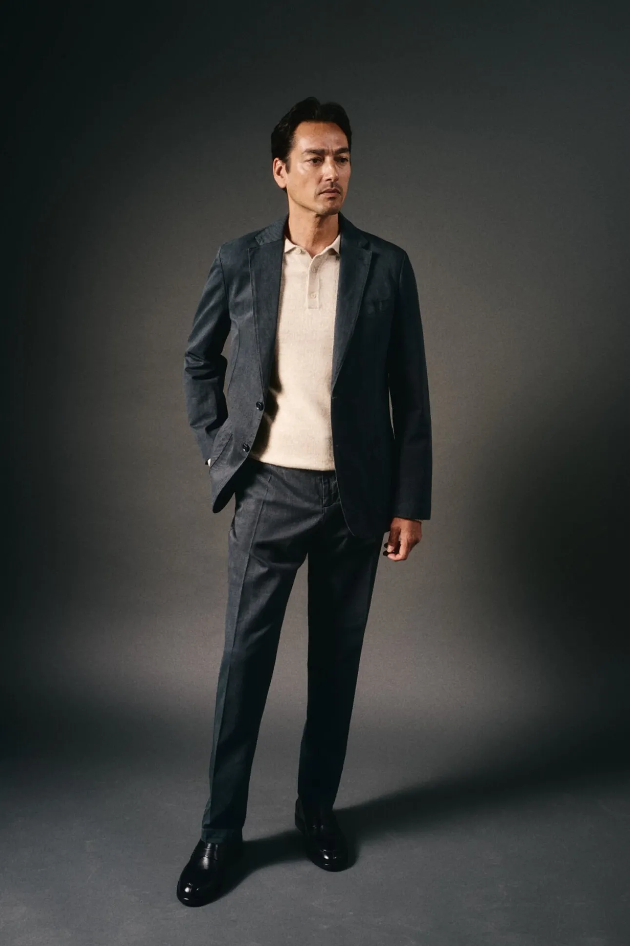 Jersey cuello polo lana