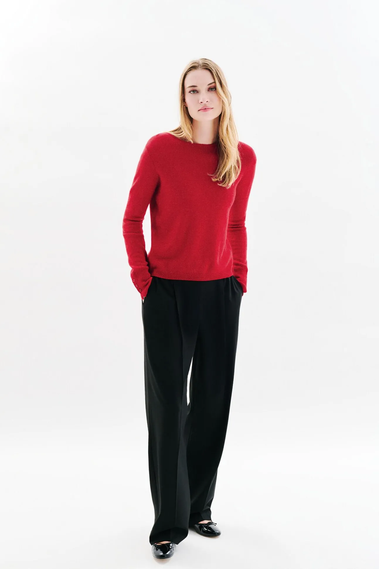 Jersey cuello redondo 100% cachemir