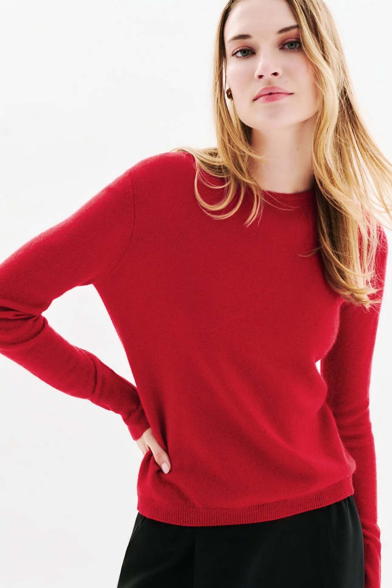 Jersey cuello redondo 100% cachemir