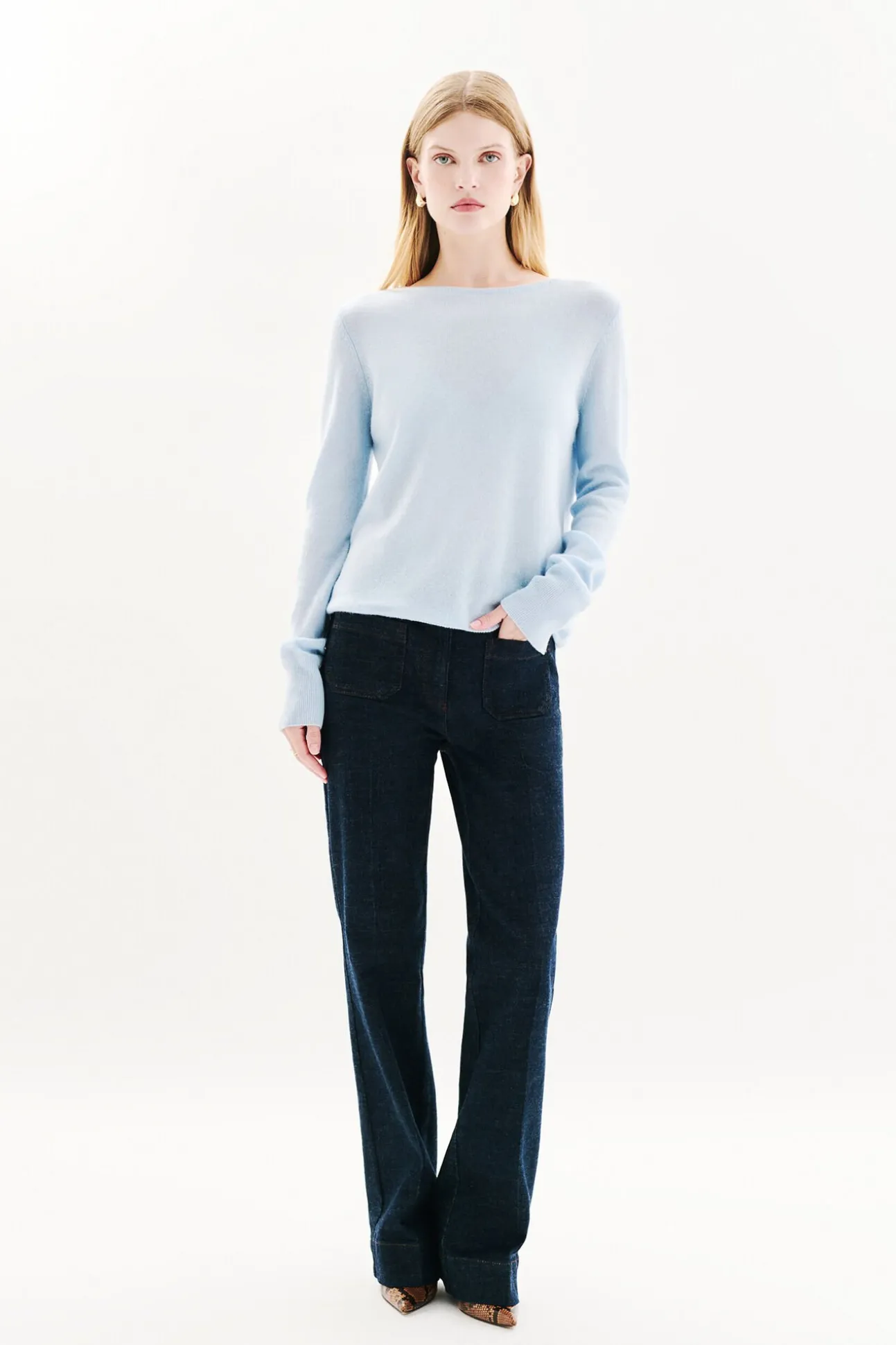 Jersey cuello redondo 100% cachemir