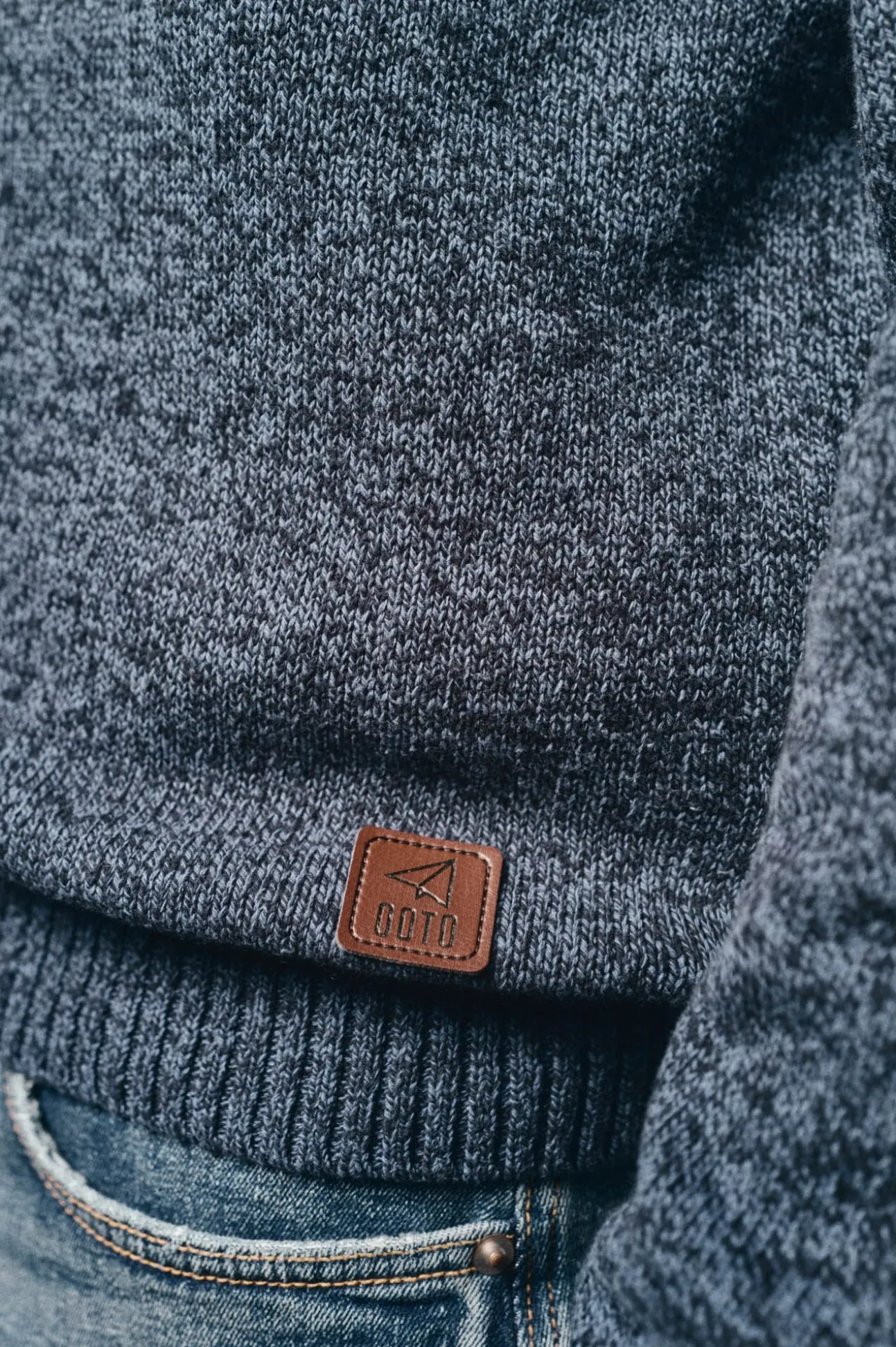 Jersey cuello redondo algodón torzal