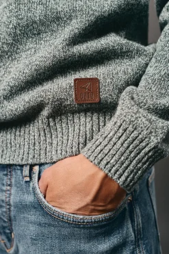 Jersey cuello redondo algodón torzal