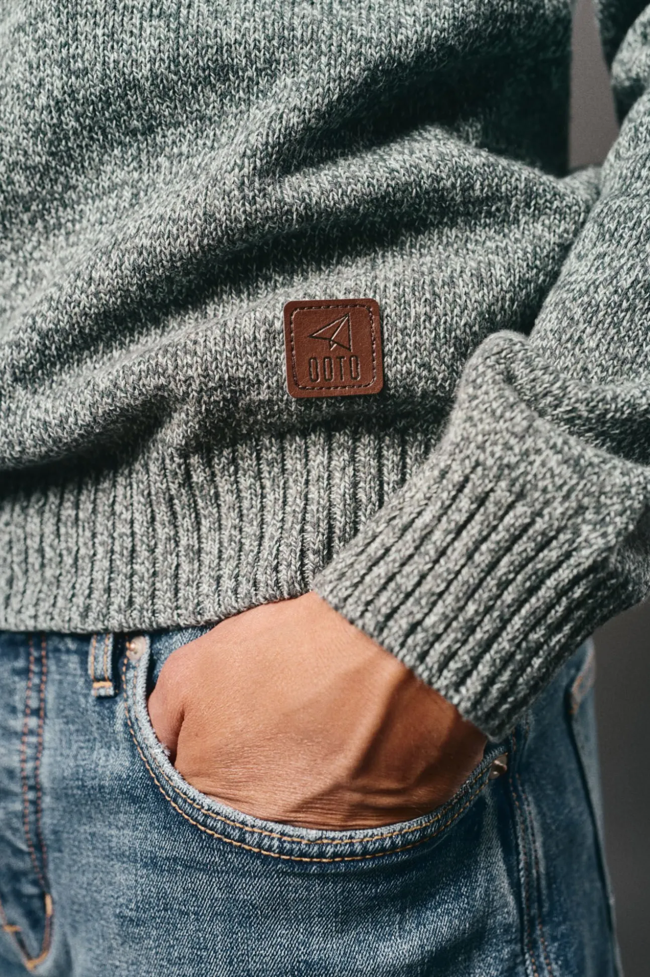 Jersey cuello redondo algodón torzal