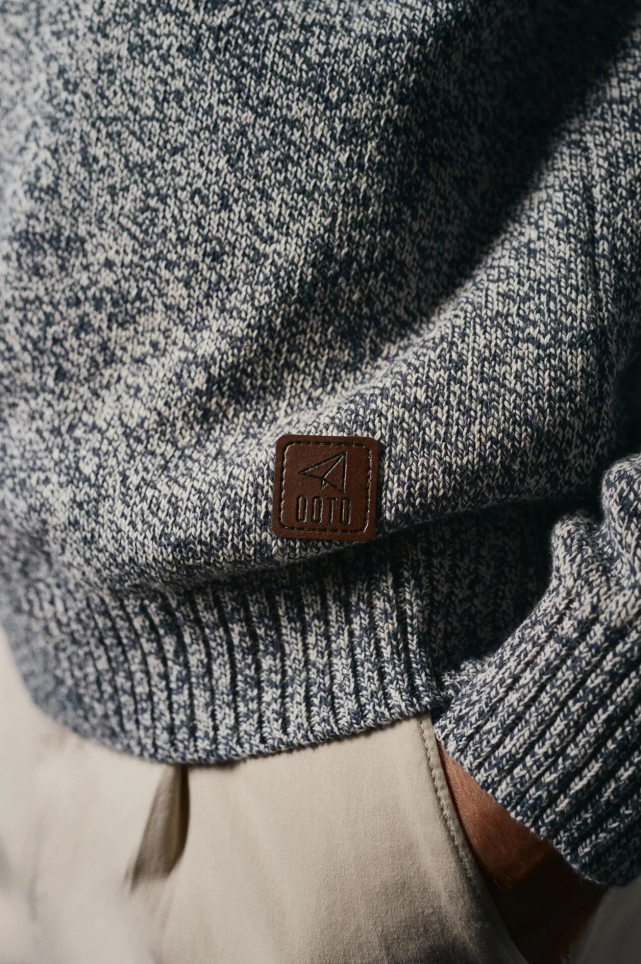 Jersey cuello redondo algodón torzal