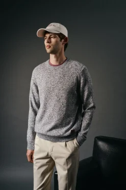 Jersey cuello redondo algodón torzal