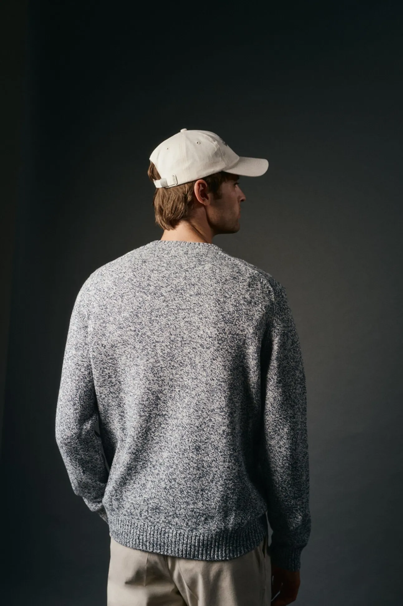 Jersey cuello redondo algodón torzal