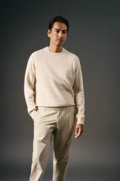 Jersey cuello redondo algodón torzal