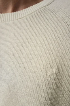 Jersey cuello redondo crudo algodón